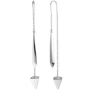 Durchzieh-Ohrh�nger dreieckig 925 Sterling Silber Ohrringe zum Durchziehen