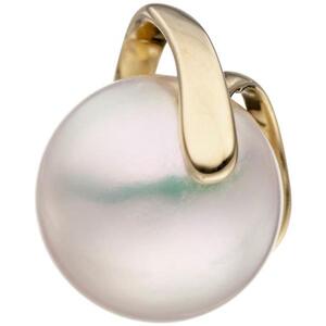 Anh�nger 585 Gold Gelbgold 1 S��wasser Perle