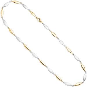 Halskette Kette 585 Gelbgold Wei�gold bicolor matt 45 cm - 5,5 mm