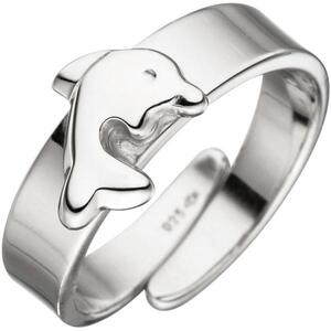 Kinder Ring Delfin 925 Sterling Silber Kinderring, verstellbar (Gr��e: 46)