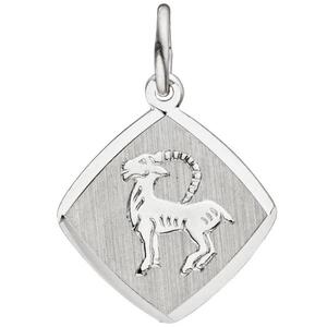 Anh�nger Sternzeichen Steinbock 925 Sterling Silber teilmattiert