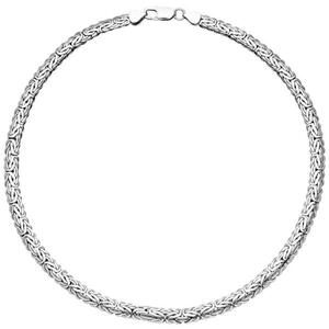 Knigskette oval 925 Sterling Silber 45 cm Halskette Karabiner