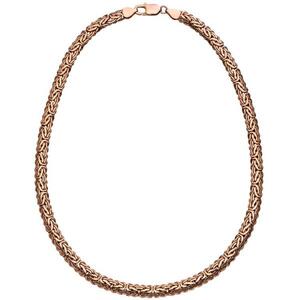 K�nigskette oval 925 Silber Rotgold vergoldet 45 cm Karabiner