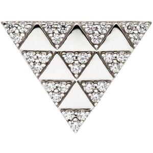 Anhnger Dreieck 925 Sterling Silber mit Zirkonia Silber Anhnger