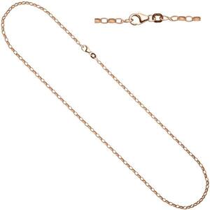 Ankerkette 925 Silber Rotgold vergoldet 80 cm Halskette Karabiner