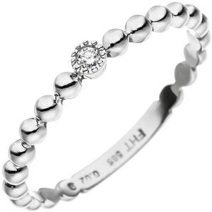 Damen Ring Kugel 585 Gold Weigold 1 Diamant Brillant  Kugelring (Gre: 50)