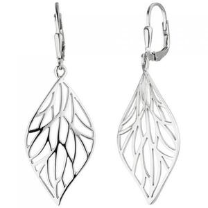 Ohrh�nger Blatt 925 Sterling Silber Ohrringe Boutons Silberohrringe