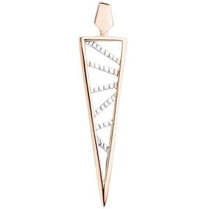 Anh�nger dreieckig spitz 925 Sterling Silber Rotgold vergoldet bicolor