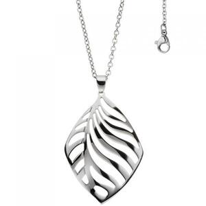 Collier Kette mit Anhnger aus Edelstahl 47 cm Karabiner