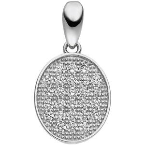 Anh�nger oval 925 Sterling Silber 26 Zirkonia SilberAnh�nger