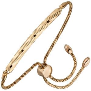 Armband 925 Silber Rotgold vergoldet 23 cm variabel einstellbar