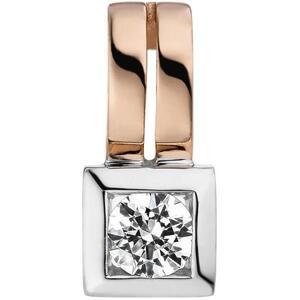 Anh�nger 375 Rotgold bicolor 1 Zirkonia Rotgoldanh�nger