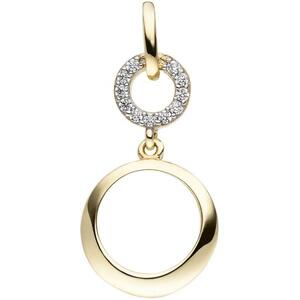 Anh�nger 375 Gold Gelbgold 11 Zirkonia Goldanh�nger