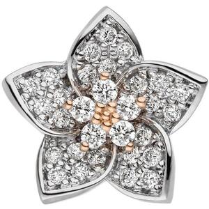 Anh�nger Blume 585 Rotgold Wei�gold bicolor 30 Diamanten Brillanten