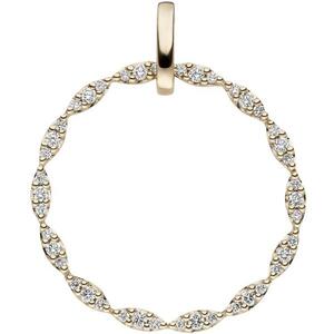 Anh�nger rund 585 Gold Gelbgold 42 Diamanten Brillanten 0,26ct.