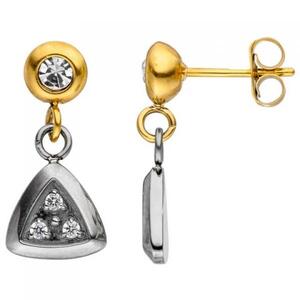 Ohrh�nger Edelstahl bicolor beschichtet mit SWAROVSKI ELEMENTS