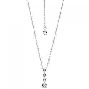 Collier Kette mit Anhnger 585 Weigold 4 Diamanten Brillanten 43 cm