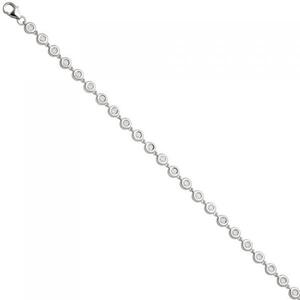Armband 585 Gold Wei�gold 27 Diamanten Brillanten 0,85ct. 18 cm