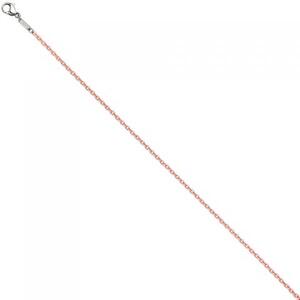 Rundankerkette Edelstahl rosa lackiert 50 cm Kette Halskette Karabiner