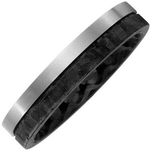 Partner Ring Carbon mit Titan matt Partnerring bicolor (Gre: 66)