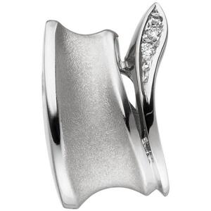 Anhnger 585 Gold Weigold teil matt 3 Diamanten Brillanten