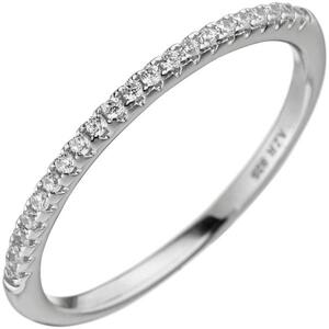 Damen Ring schmal aus 925 Sterling Silber mit Zirkonia (Gr��e: 54)