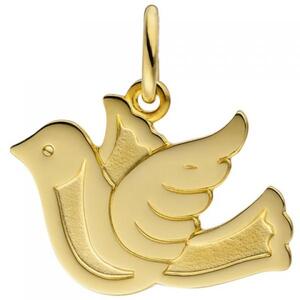 Anh�nger Taube Friedenstaube 333 Gold Gelbgold teil matt