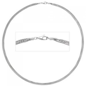 Halskette Popcorn Kette 3-reihig 750 Gold Weigold 45 cm Karabiner