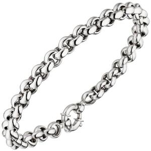 Erbsarmband 585 Gold Wei�gold 19 cm Armband Wei�goldarmband