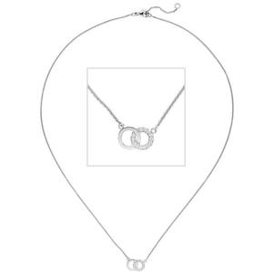 Collier Halskette 585 Weigold 13 Diamanten Brillanten 45 cm Kette