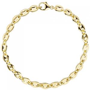 Armband Kaffeebohne 585 Gelbgold 21 cm Goldarmband