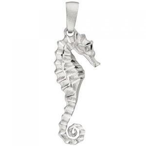 Anh�nger Seepferdchen 925 Sterling Silber teil matt Silberanh�nger