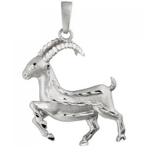 Anh�nger Sternzeichen Steinbock 925 Sterling Silber matt