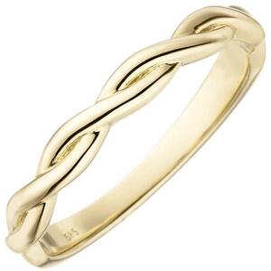 Damen Ring geflochten 585 Gold Gelbgold Goldring (Gre: 52)