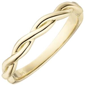 Damen Ring geflochten 585 Gold Gelbgold Goldring (Gr��e: 60)