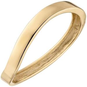 Damen Ring 375 Gold Gelbgold, Goldring (Gr��e: 54)