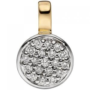 Anh�nger 585 Gold Gelbgold bicolor 19 Diamanten Brillanten