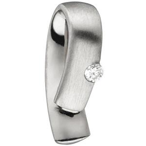 Anhnger 950 Platin teil matt 1 Diamant Brillant 0,06ct.