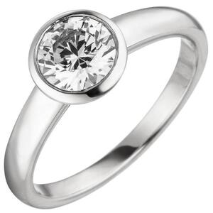 Damen Ring 585 Gold Weigold 1 Diamant Brillant 1,0 ct. Solitr (Gre: 58)