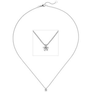 Collier Ankerkette mit Anhnger, 585 Gold Weigold 1 Diamant Brillant 0,25 ct. 45 cm