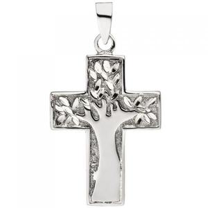 Anh�nger Kreuz Baum 925 Sterling Silber Kreuzanh�nger Silberkreuz