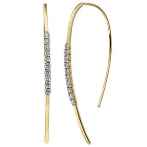 Ohrh�nger Ohrhaken 925 Sterling Silber gold vergoldet 20 Zirkonia Ohrringe