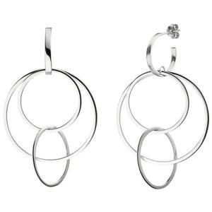 Halbcreolen 925 Sterling Silber Ohrringe Creolen Silberohrringe