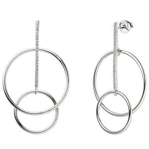 Ohrh�nger 925 Sterling Silber 42 Zirkonia Ohrringe Ohrstecker Silberohrringe