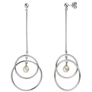 Ohrh�nger 925 Sterling Silber 2 S��wasser Perlen Ohrringe Ohrstecker