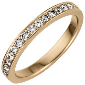 Damen Ring 585 Gold Gelbgold 17 Diamanten 0,50ct. (Gr��e: 56)