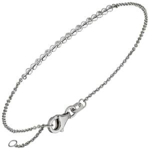 Armband 585 Gold Wei�gold 7 Diamanten Brillanten 17,5 cm Wei�goldarmband