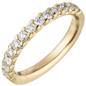 Damen Ring 585 Gold Gelbgold 14 Diamanten 0,56ct. (Gr��e: 56)