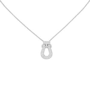 Collier mit Anhnger 925 Sterling Silber 64 Zirkonia 45 cm Silberkette Karabiner
