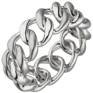 Damen Ring 925 Sterling Silber, teil matt (Gre: 60)
